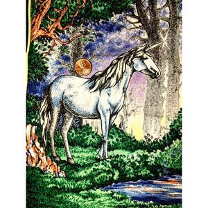 12pc VIP Fabric Panel Lot For Pillow Quilt Top Fantasy Unicorn Castle Whimsigoth